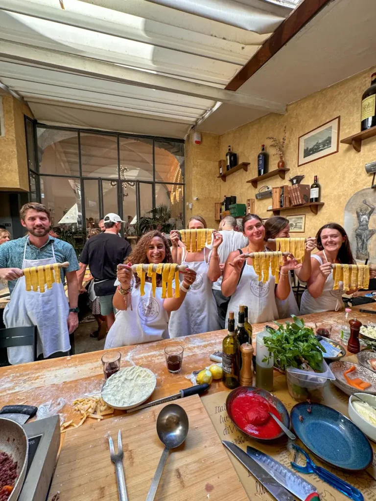 Best Cooking Class in Florence (2026): Honest Review + What to Expect Unlimited Tuscan Chianti wine served during the best cooking class in Florence